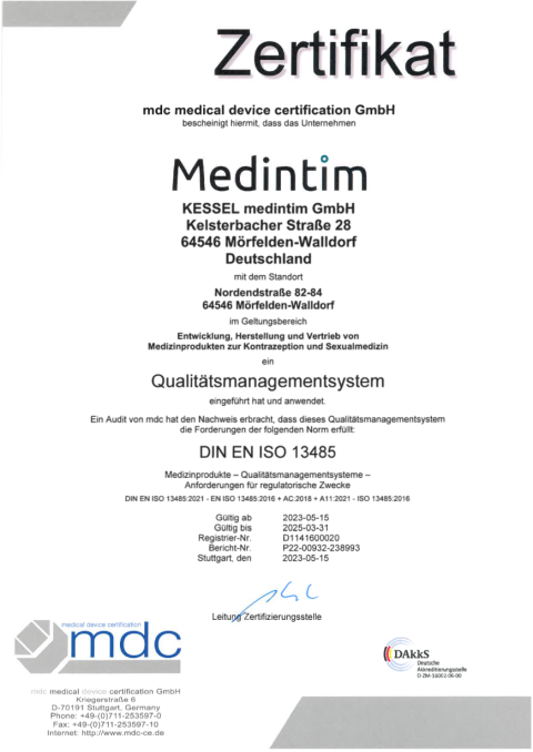 zertifikat din en iso 13485 2021 de 2023 05